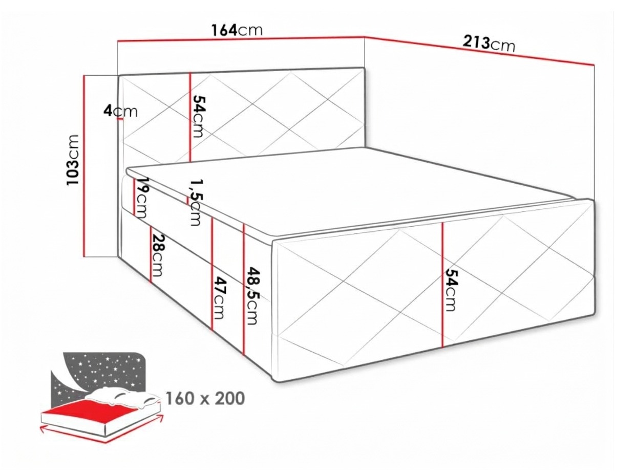 Lit boxspring Mons (Muna 08)