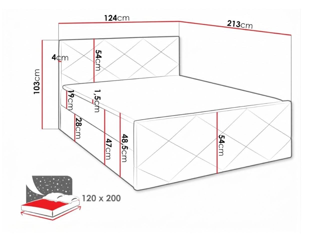 Lit boxspring Mons (Zetta 294)