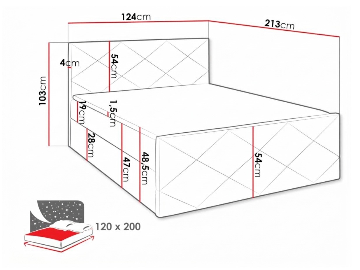 Lit boxspring Mons (Zetta 297)