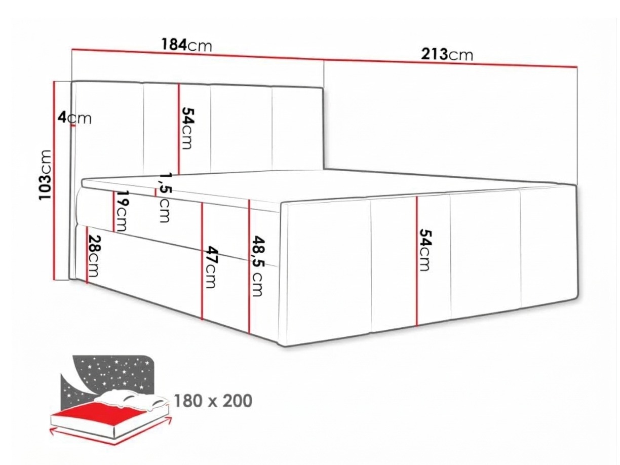 Lit boxspring Ventus (Zetta 294)