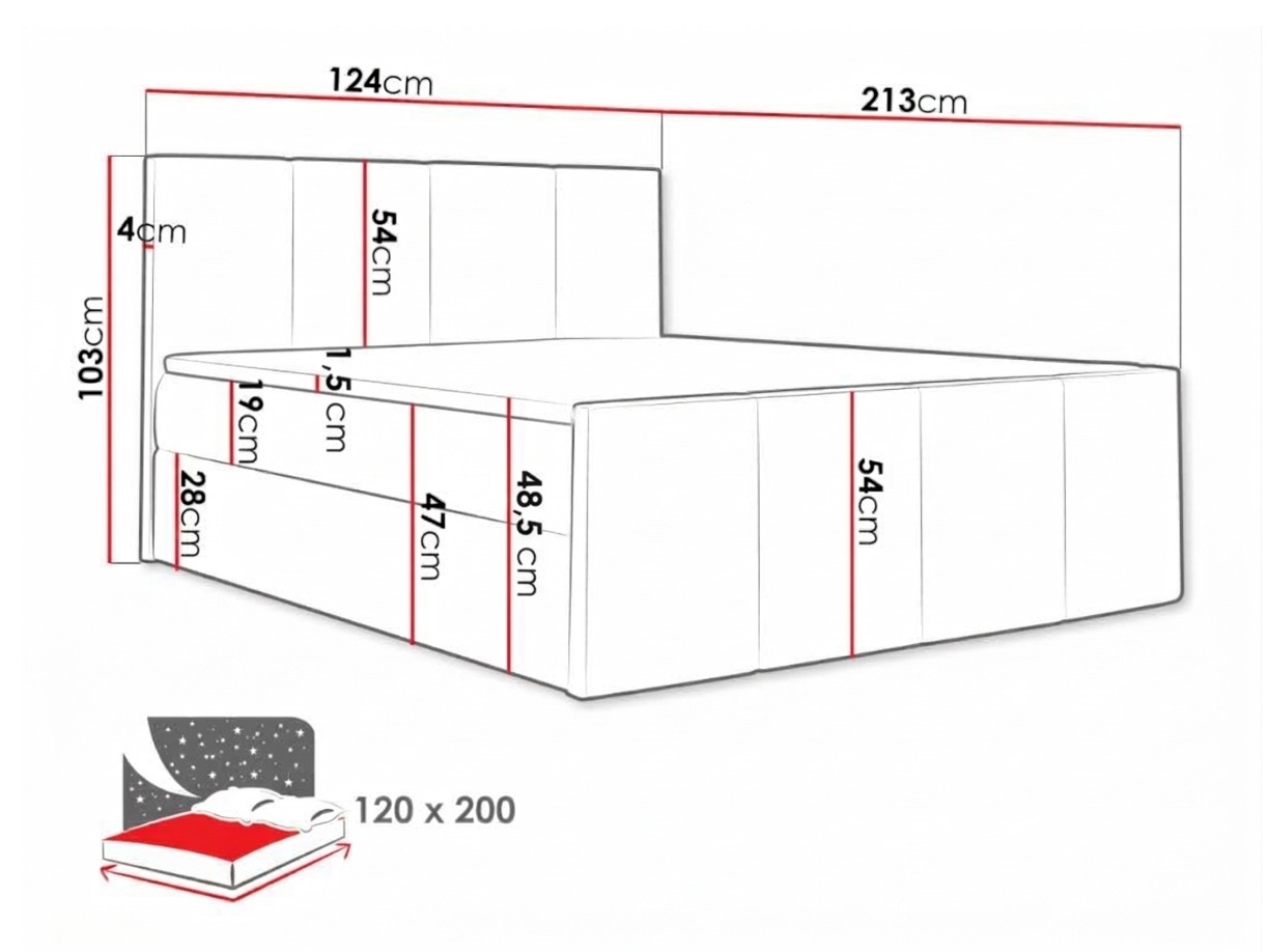 Lit boxspring Ventus (Zetta 302)