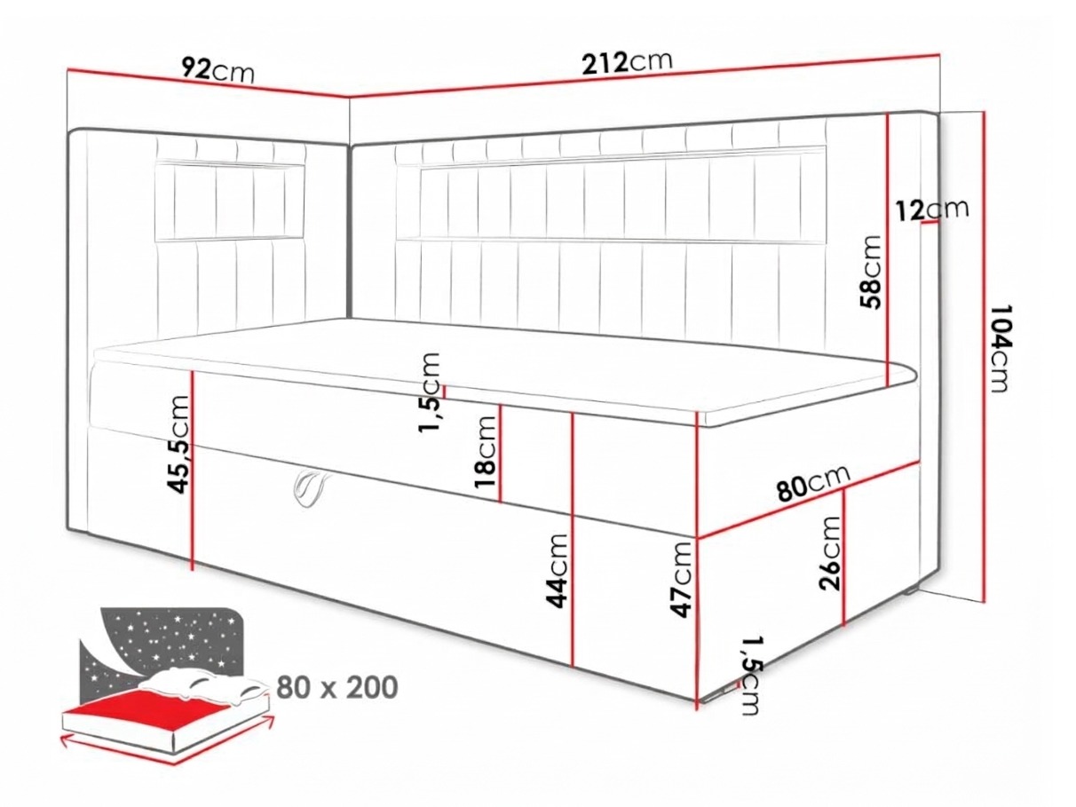 Lit boxspring Lucus VIII (Soft 017 + Fresh 8)