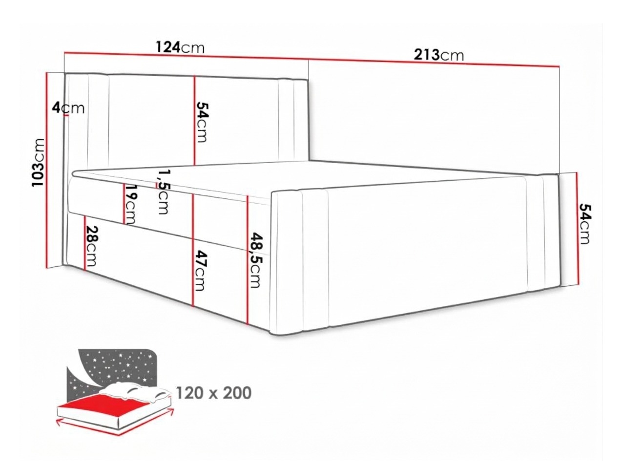 Lit boxspring Mel (Amor Velvet 4314)