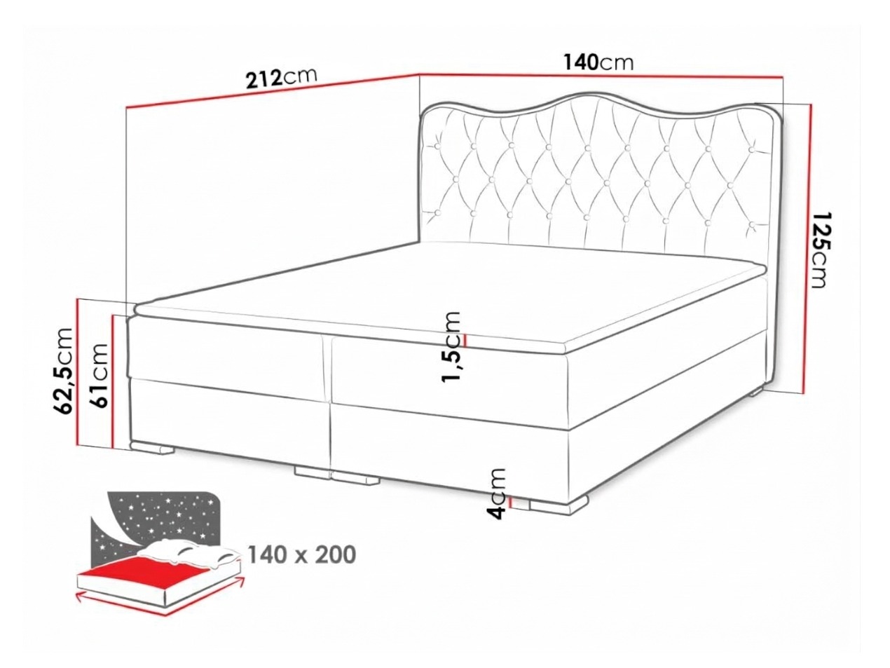 Lit boxspring Tectum (Soft 011)