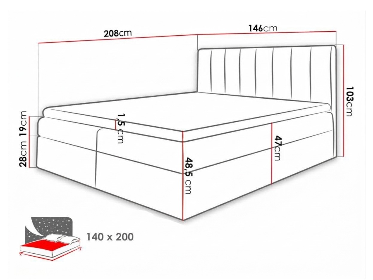 Lit boxspring Culina (Soft 011 + Ikar 01)