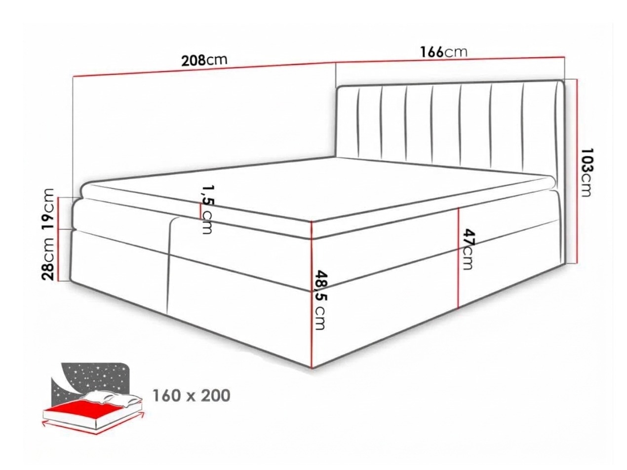 Lit boxspring Culina (Soft 011 + Ikar 01)