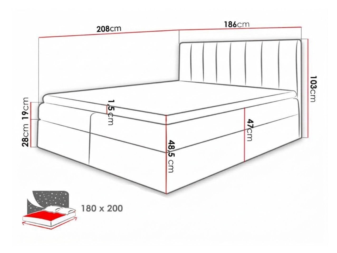 Lit boxspring Culina (Soft 011 + Ikar 01)