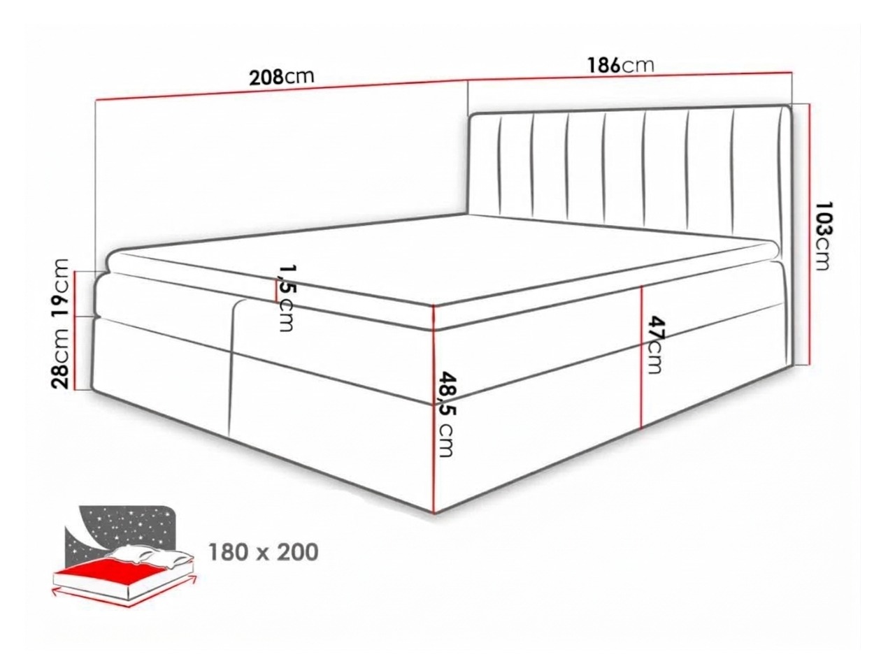 Lit boxspring Culina (Soft 017 + Ikar 09)