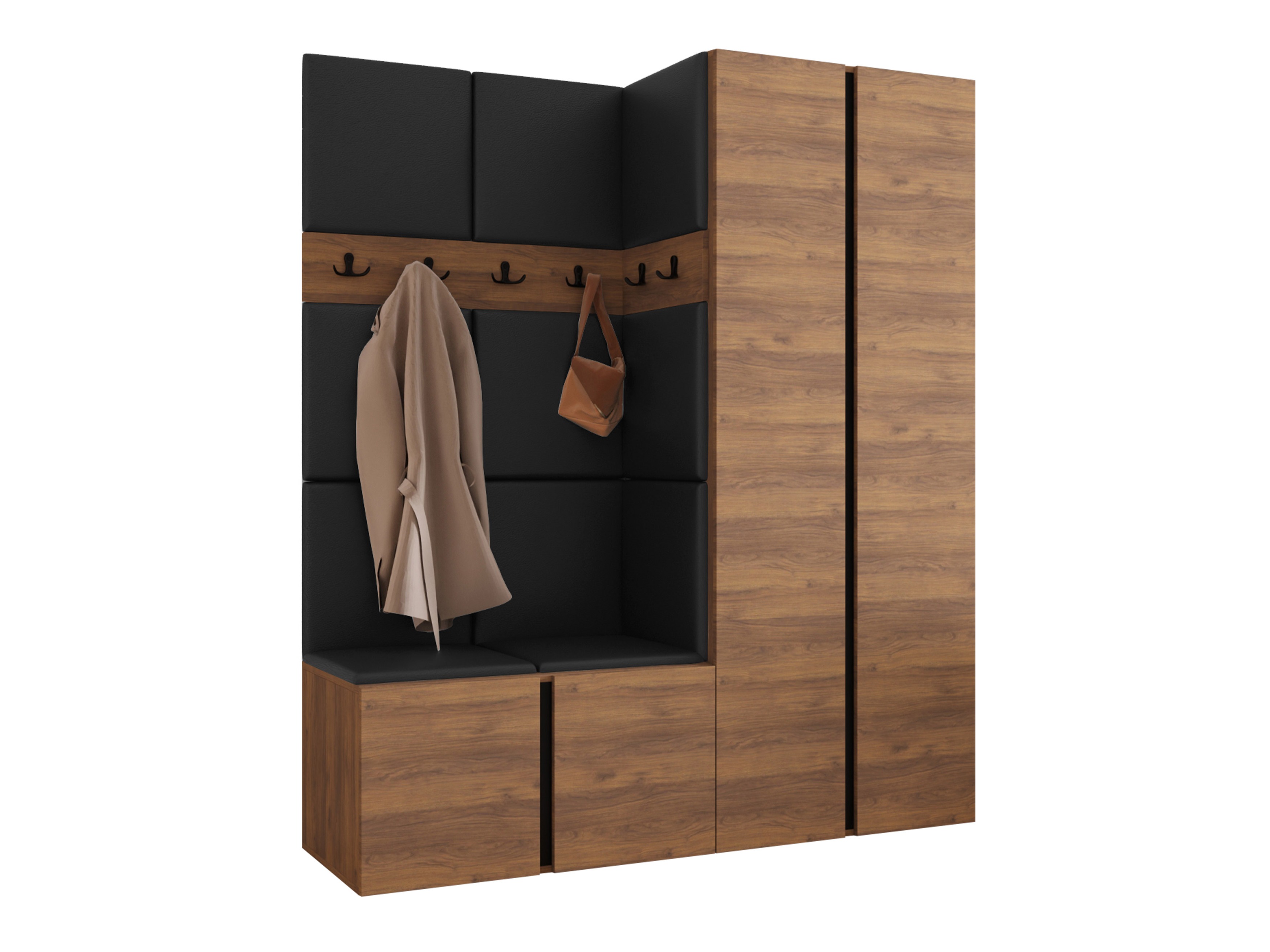 Meuble d'entrée Pinis III (Faux cuir Soft 011)