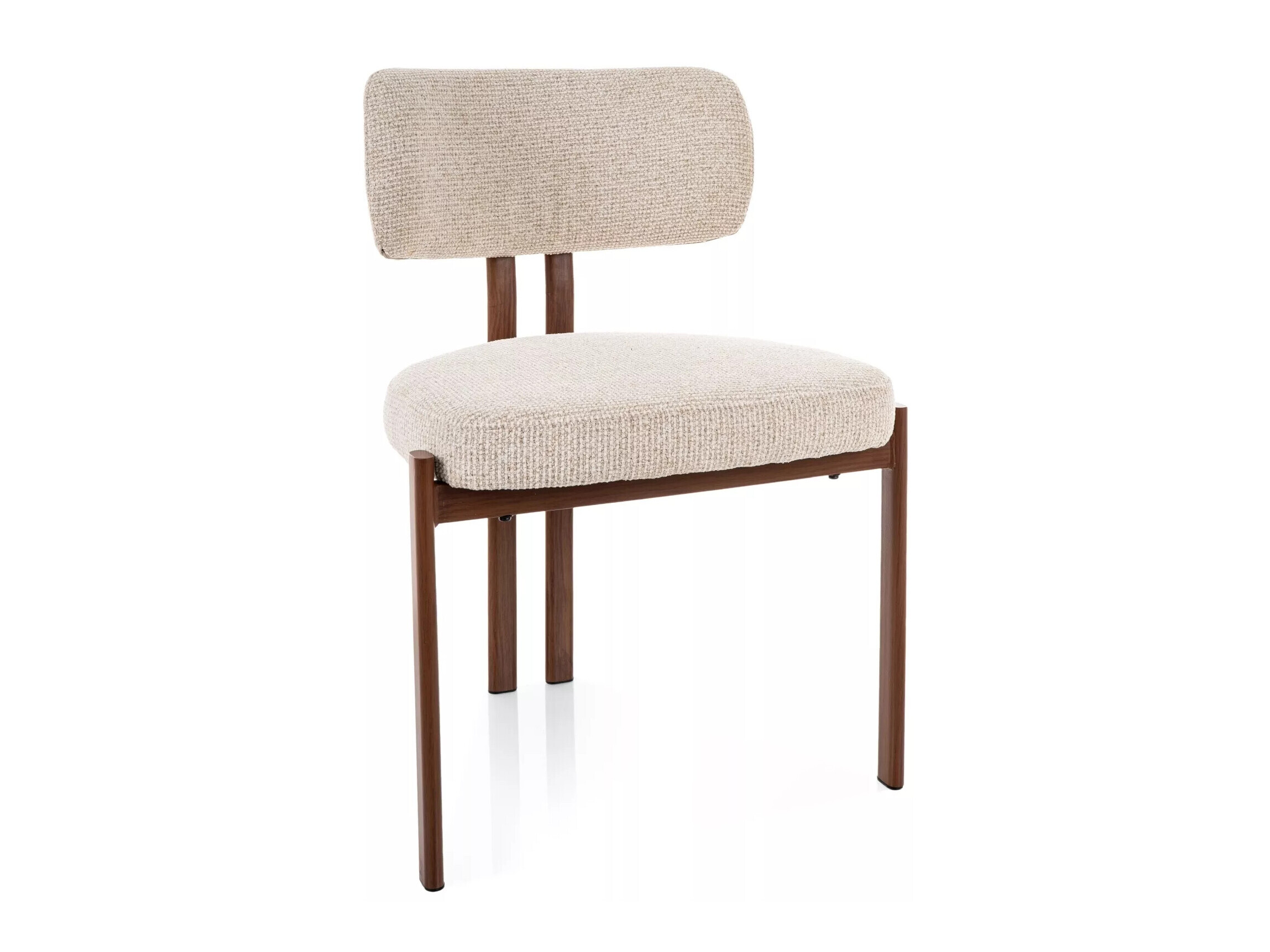 Chaise Detroit 1074 (Beige clair + Noyer)