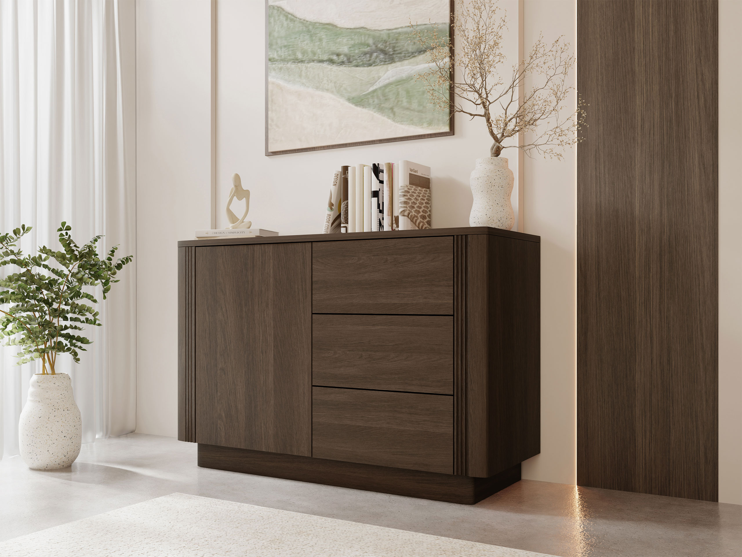 Commode Comfivo Arbal (Chêne foncé)