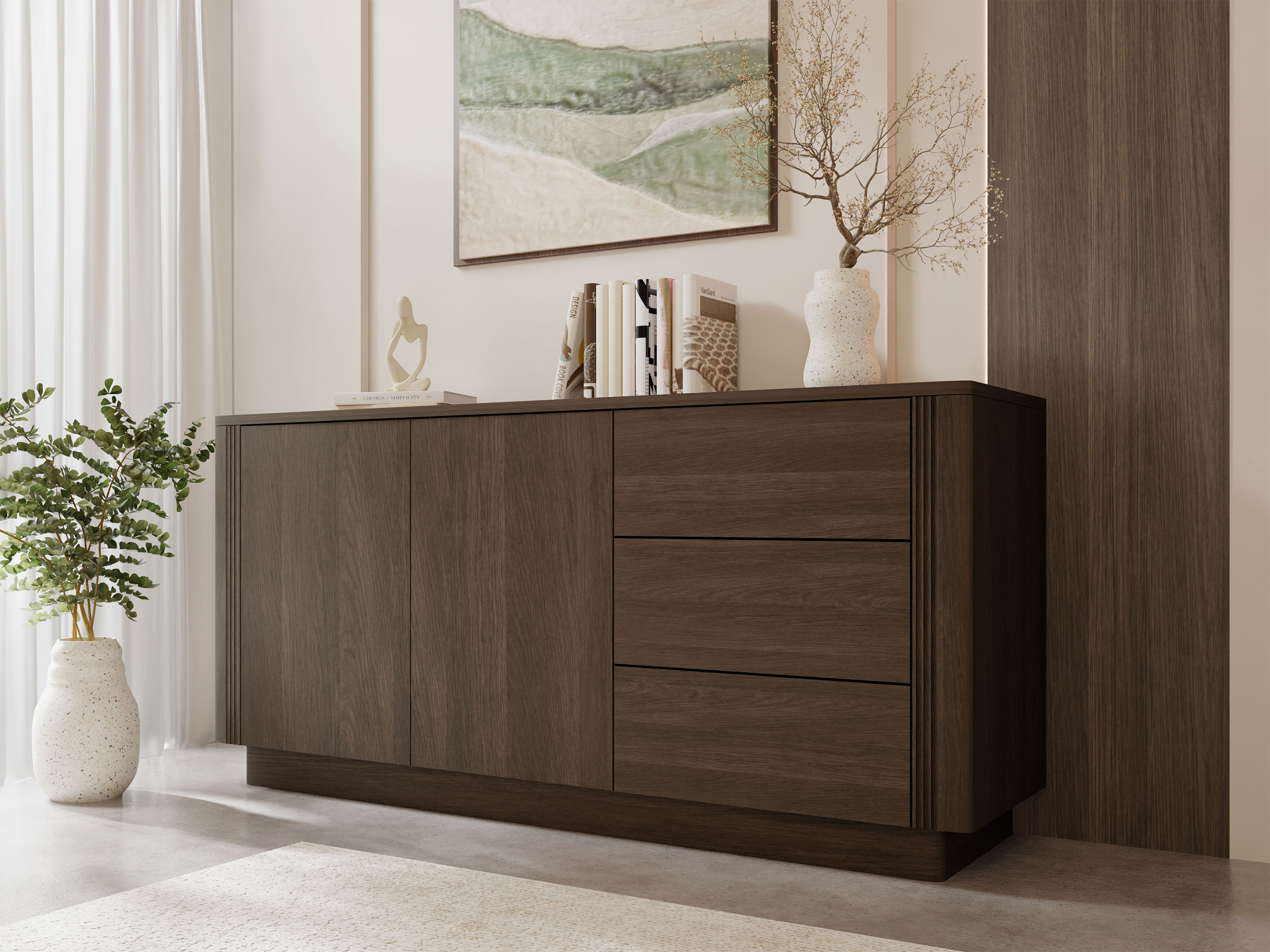 Commode Comfivo Arbal I (Chêne foncé)