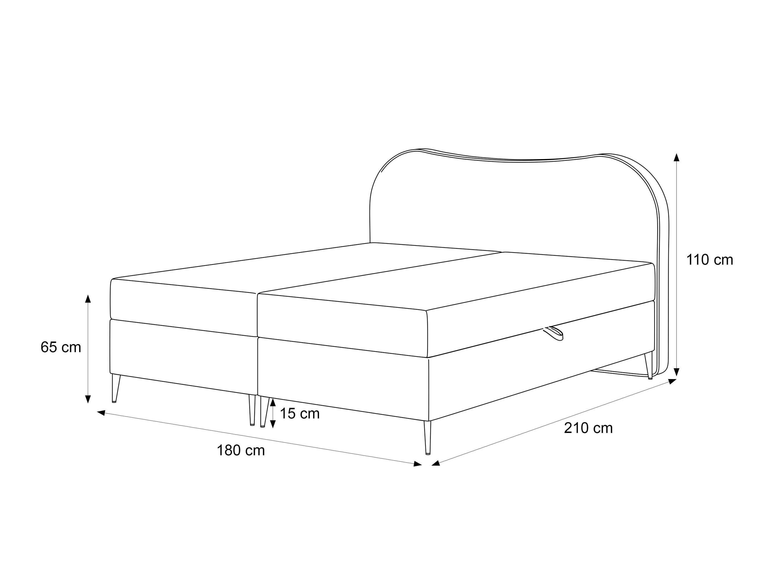 Lit boxspring Martinez 137 (Margo 227.01)