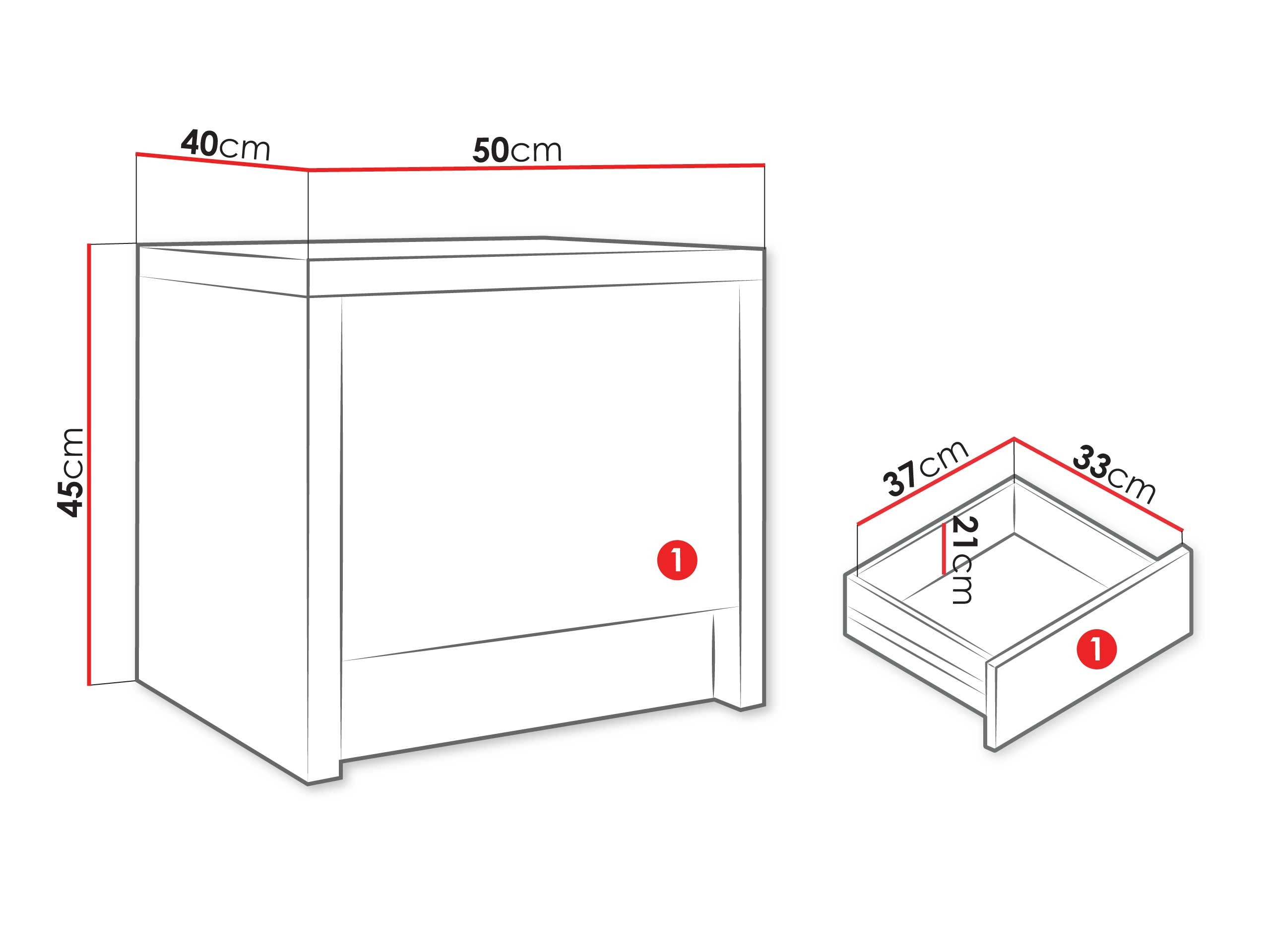 Table de chevet Lectio (Blanc)