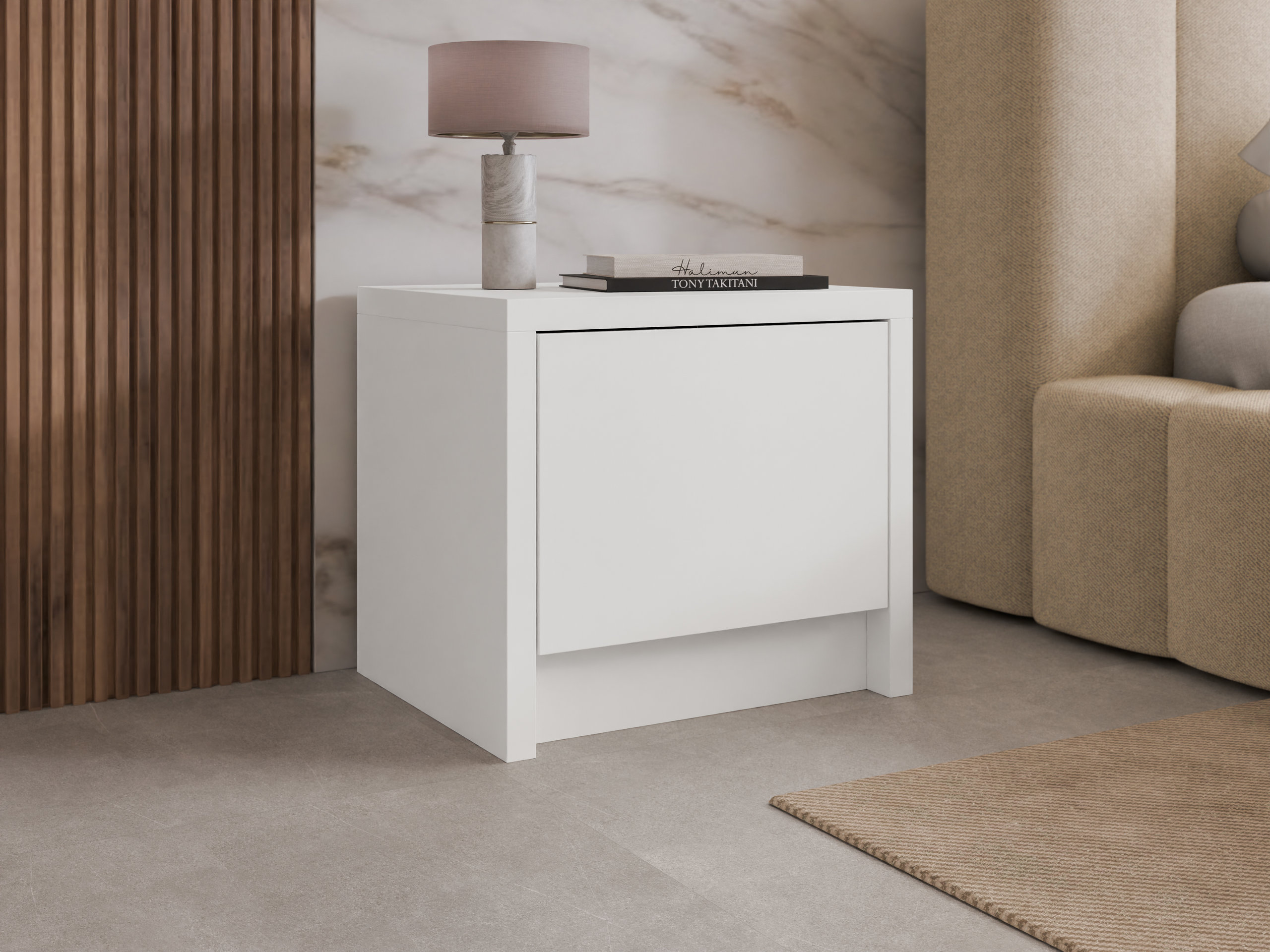 Table de chevet Providence 205 (Blanc)