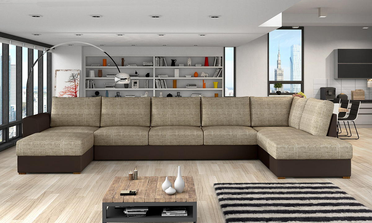 Canapé d'angle Comfivo 191 (Soft 066 + Lawa 02)