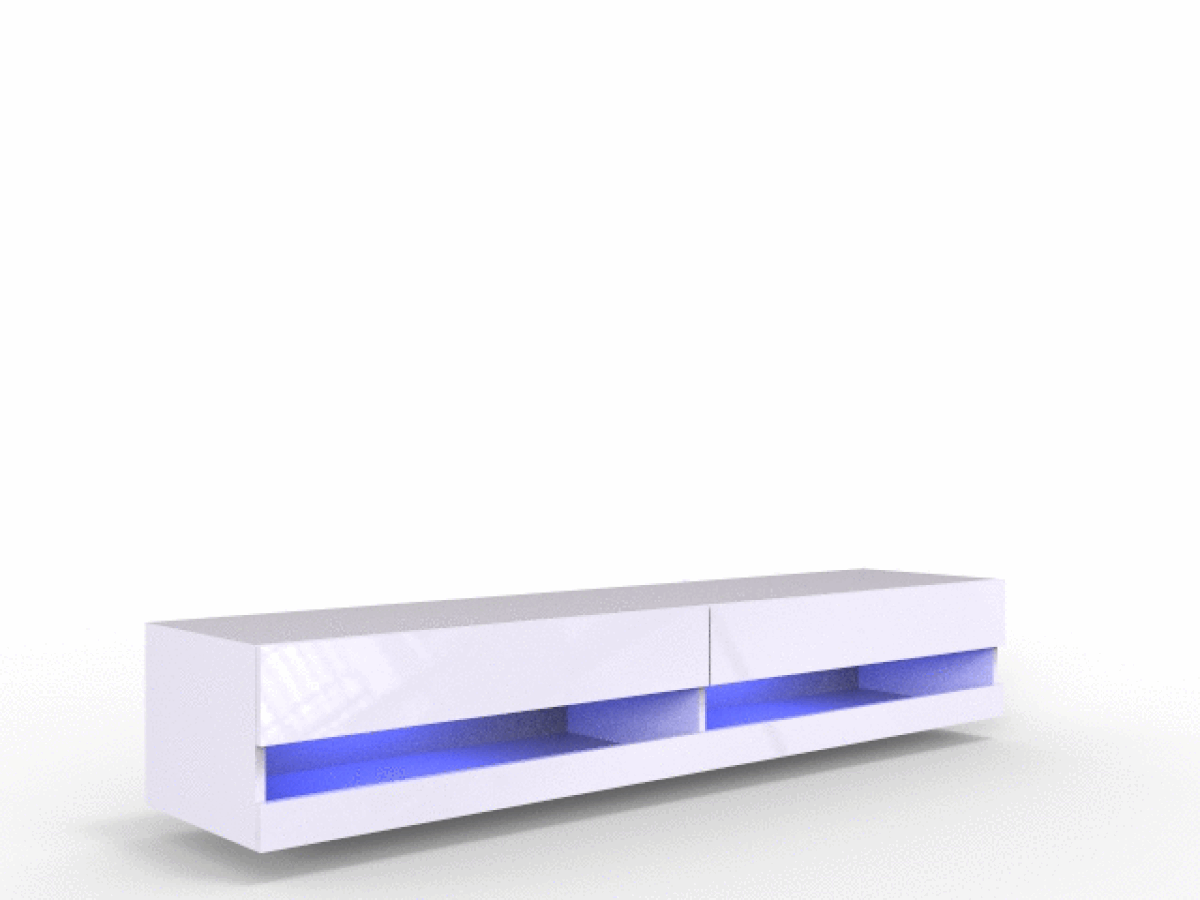 Ensemble de salon Venenou 115 (Blanc + Blanc brillant)